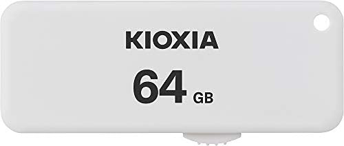 Флаш памет Kioxia U203 Slide TransMemory 64GB USB2.0 Преносим Диск за пренос на данни USB устройство Бял LU203W064GG4