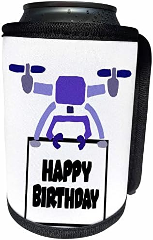 3dRose Забавен Сладък Беспилотник с надпис Happy Birthday Drone. - Опаковки за бутилки-охладители (cc-360568-1)
