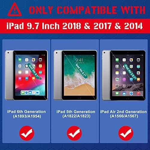 Калъф TIMISM за iPad 6-ти / 5-то поколение (9,7 инча, 2018/2017), калъф за iPad Pro 9,7 инча , калъф за iPad Air