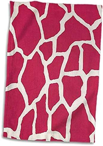 Кърпи 3dRose Florene Декоративни - Ярко Розово с бял Жирафа (twl-109253-1)