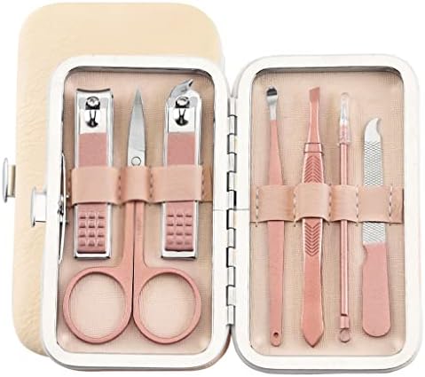 JUIPO 7 бр. комплект клещи за нокти, преносими пътни ножица за педикюр, пинсети, маникюр, набор, набор от инструменти