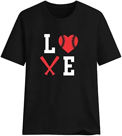 Дамски Бейзболна Риза За Майките, Жените Тениски С Надпис Love Heart, Бейзболен Подарък За Деня На Майката, Летни Блузи