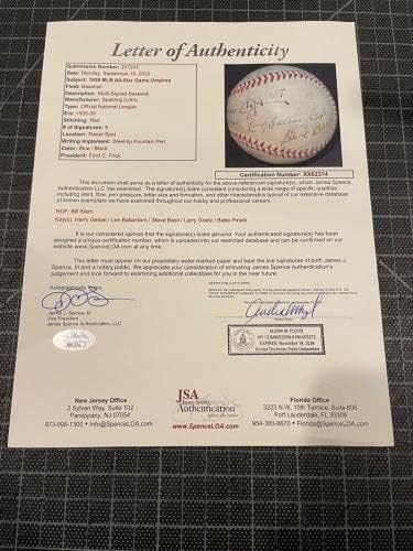 Група Бригада на Мача на звездите 1938 година Подписа бейзболен Бил Клем Балланфант Гейзель Jsa - Бейзболни топки с автографи