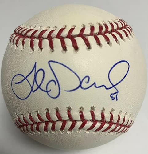 Джо Сондърс подписа Договор с Висша лига на MLB бейзбол PSA W40065 Angels - и Бейзболни Топки с Автографи