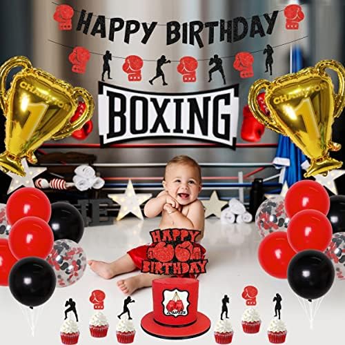 Боксовия мач, украса за парти по случай рожден ден, спортна тема, борба, аксесоари за парти по случай рожден ден, круша