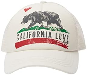 Шапка шофьор на камион Billabong Girls ' California Love Pitstop С Регулируема мрежа Отзад, Бяла, One