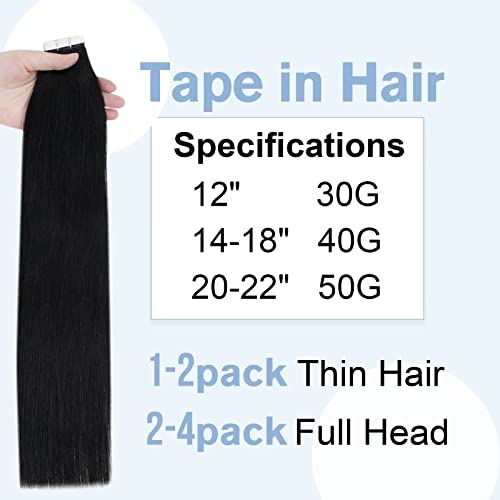 【Спестете повече】Easyouth Две опаковки за удължаване на коса от естествени човешки косми 1 и червен 12 инча
