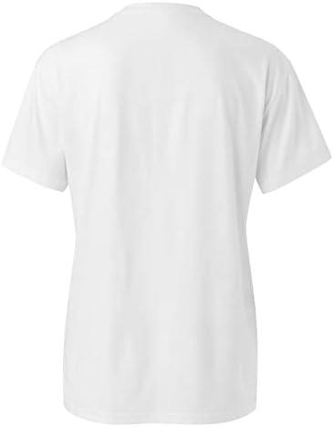Тениска с къс ръкав в Деня на Великден, Дамски Ризи с кръгло деколте и принтом Заек, Без Приятелка, Плюс размери, Мека