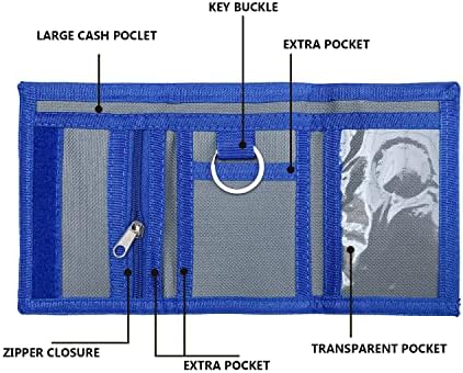 Детски Платно портфейл sundee RFID Tri-fold /Тънък Cartoony чантата си, с каишка за ключодържател-Мечката