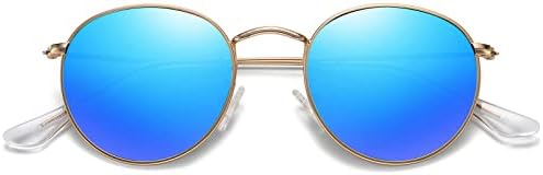 MEETSUN Малки Кръгли Поляризирани Слънчеви Очила за Жени, Мъже Класически Ретро Метална Дограма за Слънчеви Очила UV