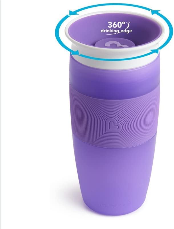 Чаша за пиене Munchkin Miracle 360° с тегло 14 грама (розово / лилаво)