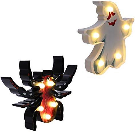 Abaodam1 Комплект от 2 елемента Декоративна led нощна светлина, за Парти на Хелоуин, декоративна лампа Творческа форма,