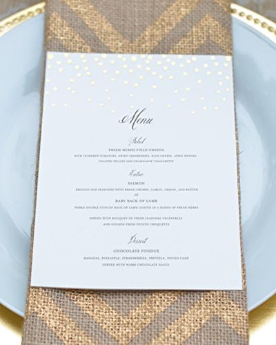 Комплект за домашна печат на сватбени покани от златно фолио Gartner Studios, който включва карти с отговорите, кремаво-бели,