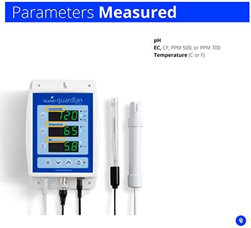 Bluelab MONGUA Гардиън Монитор pH, дръжка за измерване на проводимост White & PENCON и цифров измерител на TDS, вода