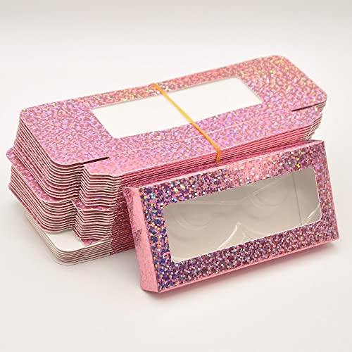 Опаковка за фалшиви мигли Книжен скоростна Кутия за мигли Опаковка 3D Мигли Грим Правоъгълни Седалките на Едро (Цвят:
