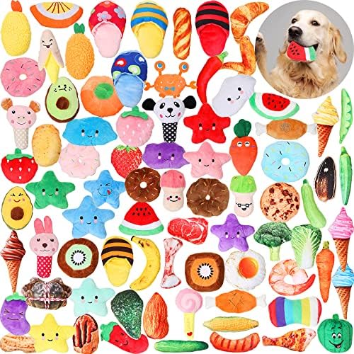 Hungdao 80 бр. Пищащие играчки за кучета на Едро за малки Кученца, по-Меки Плюшени играчки за Дъвчене, играчки за Малки