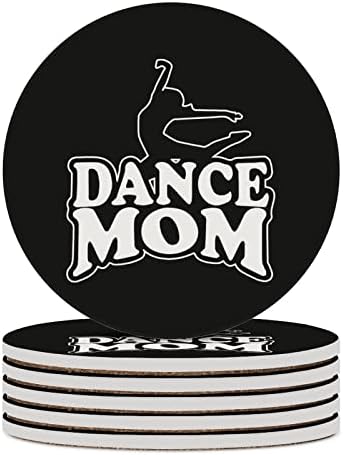 Керамични Поставки за напитки Dance Mom с Корк в основата, Сладки и Забавни Декорации за Журнального маса, Комплект от