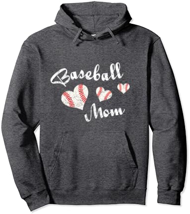 Бейзболна мама | Hoody С Качулка с Хубав Бейсбольным Шарките на Мама Hearts
