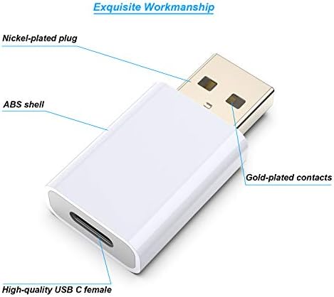 Адаптер USB Male to USB C Female, Съвместим с Apple MagSafe Charger Watch 7/8, Конвертор USB кабел Type-C със зарядно