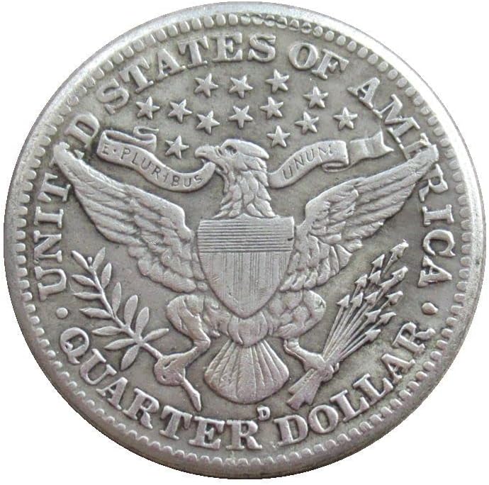 25 Цента Барбър 1908 сребърно покритие Копие на Възпоменателни монети 1908 г.