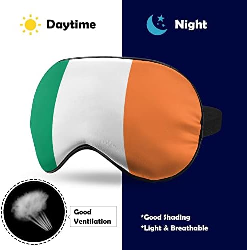 Маска за Очи с Ирландския Флаг за Сън, Затемненная Нощна Превръзка на Очите и с Регулируема Каишка за Мъже И Жени, Пътен