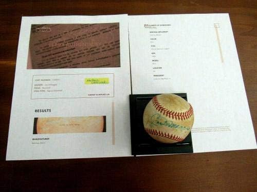 Джо Ди Маджо Ню Йорк Янкис Копито Подписа Автоигру, В които са използвани бейзболни топки Ли Макфейла Оала Jsa - MLB