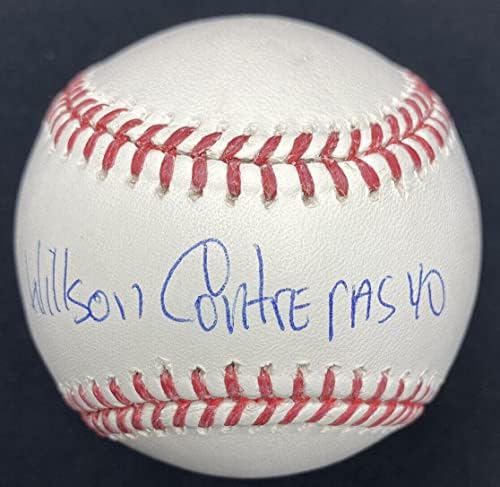 Уилсън Контрерас Пълно Име е Подписан Бейзболен PSA / DNA - Бейзболни топки С Автографи