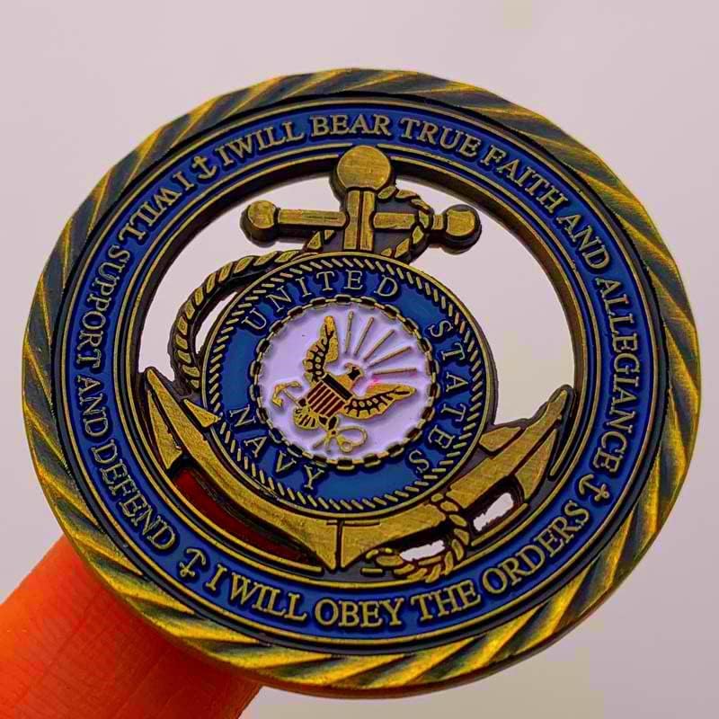 Военноморските сили на САЩ Почетен Кормчий Предизвикателство Военно-морски Орел Котва на Флота Възпоменателна Монета,