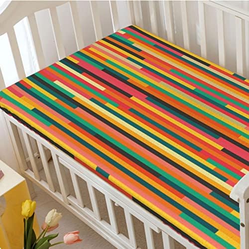 Кухненски Кърпи за яслите в ивица, Портативни мини-Чаршафи за легла от ултра Мек материал - Отлични за стая на момче или момиче, или на детето, 24 x 38, Многоцветни