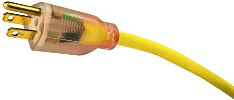 Удължител за проводници и кабели САЩ 14/3 100 Метра SJTW с жълт осветление
