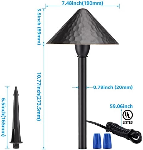 LEONLITE 12-Комплектен led лампа за ландшафтна пътеки, 3 W 147ЛМ, 12-24 В ac /dc ETL CRI90 +, кабелна външен led лампа