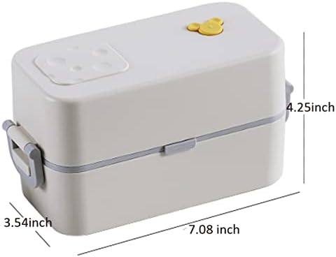 Штабелируемый контейнер за обяд Helianxin 2-в-1 Bento включва 2 штабелируемых контейнер, Контейнер за хранене с набор