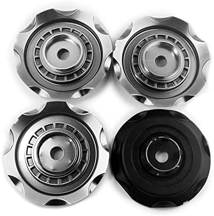 Подмяна на централните капачки на колелата GTOWNWORKS 158 мм | 4 опаковки Черни Централните капачки