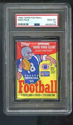 1989 Topps Футболна Картичка Неоткритата Восъчна обвива С Градацией PSA 10 GEM MT MINT - Восъчни опаковки за футбол