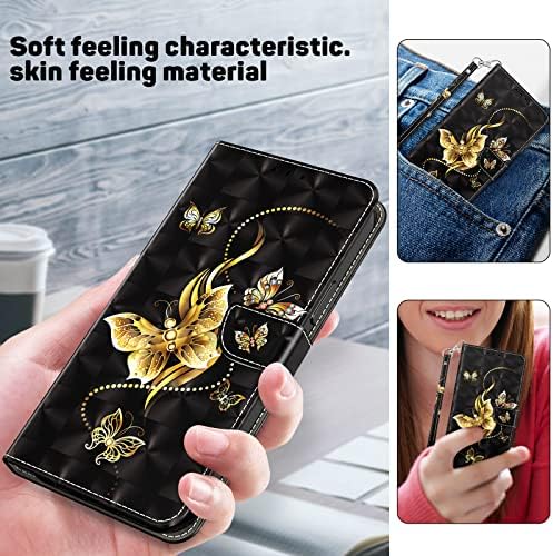 Калъф за телефон ALILANG за Samsung Galaxy A54 5G, калъф с магнитна стойка, Панти калъф от изкуствена кожа с държач за