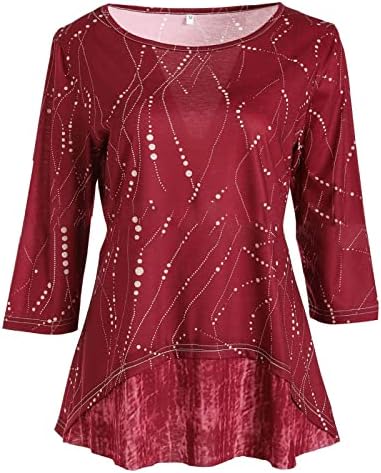 Дамски Пролетни блузи 2023 г., Свободна риза с дълги ръкави, Модерен Топ с ръкави до четвърти от дължината, Блузи с дълги