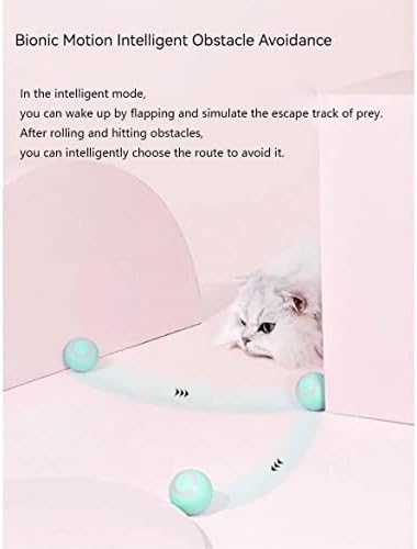Интелигентна интерактивна играчка-топка за котки -Играчка за котки в стая с 2 режими, функция за заобикаляне на препятствия