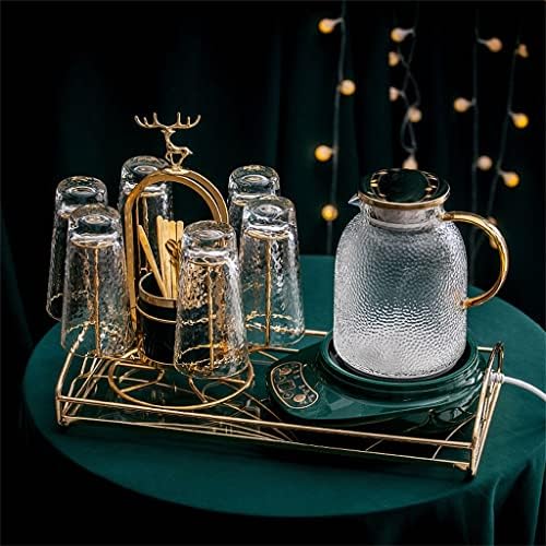 FEER Набор от чаени саксии с цветя модел в скандинавски стил, Стъклен Домакински комплект за вода, следобеден чай, Плодов