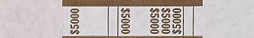 Държач за монети 405000, въжета за банкноти, кафяв, 5000 банкноти по 50 долара, 1000 ленти в опаковка