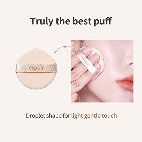ESPOIR Soft Touch Air Puff 5ea | Безупречен грим на лицето си Бързо и лесно | Пуховка за Течна основа, на Сметана, на