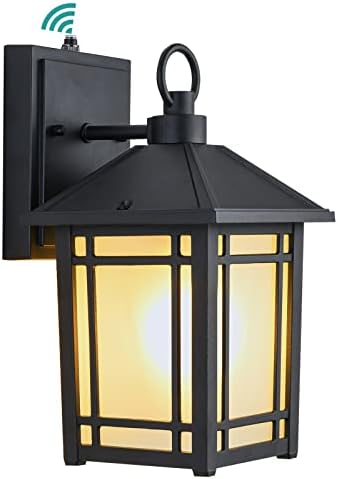 Стенен лампа Lzwelcy Здрач to Dawn Classic за външно осветление. Външно осветление е снабдено с дебела закалено стъкло