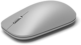 Модерна мишка Microsoft, сребрист цвят. Удобна конструкция за използване от дясната / лявата ръка с метален скрол колело,