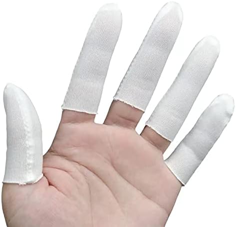 Памучни пальчиковые креватчета Zfyoung (опаковка от 100 броя), Тъканни пальчиковые легла, удобни и дишащи, абсорбират