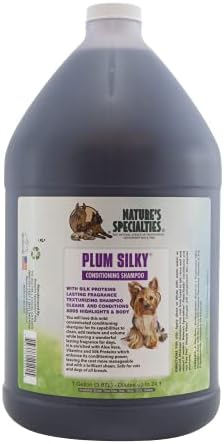 Nature's Specialties Слива Силки Ультраконцентрированный шампоан-балсам за кучета, Обем 24 литра, Естествен избор за
