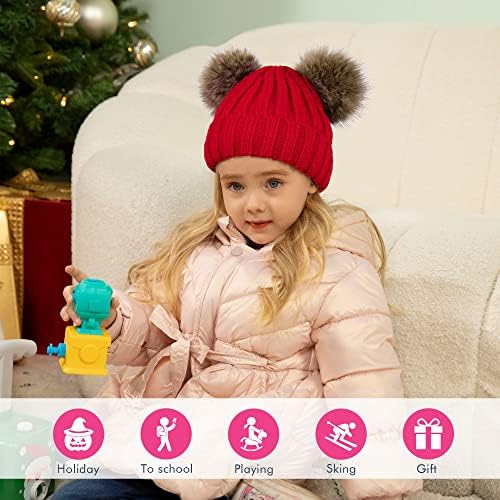 Детски зимни шапки Simplicity за момчета и Момичета, Червени и Розови