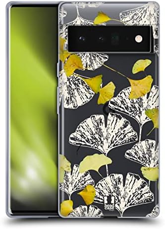 Дизайн на своята практика за главата Yellow Leaf Gingko Leaf Patterns Мек Гелевый Калъф, Съвместим с Google Pixel 6 Pro