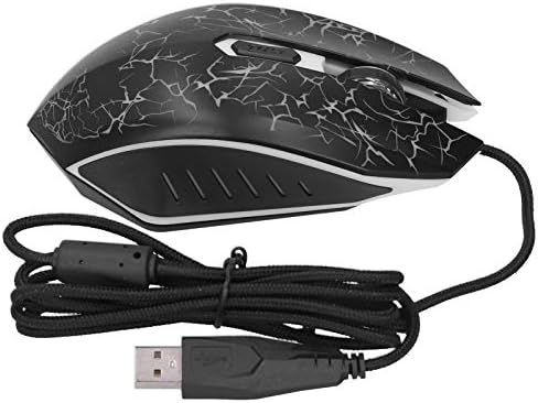 Жичен детска мишката YYOYY USB - Ярък, светещ - Plug и play - Ергономичен дизайн - Регулируеми 1200/2500 / 3200/4000
