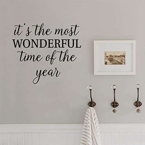 Това е Най-Прекрасното време на годината, Стикери за стена, Зимни Стикери за Стена, Vinyl Стикер на Вратата, Коледна