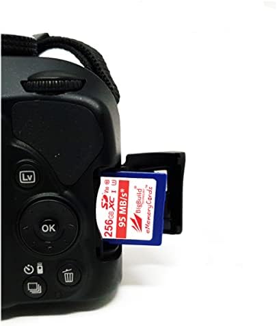 Технология BigBuild 256 GB Бърза карта памет U3 SDXC 95 MB/s, съвместима с видеокамера Panasonic HC V180EB-K, V380EB-K, W580EB-K