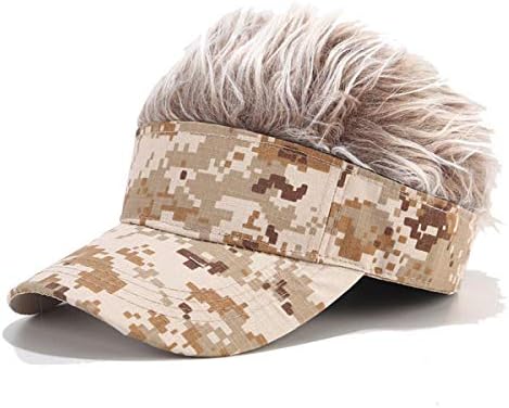 Камуфляжная шапка LOOW, мъжки изкуствена шапка за коса, перука с козирка (цвят: F)